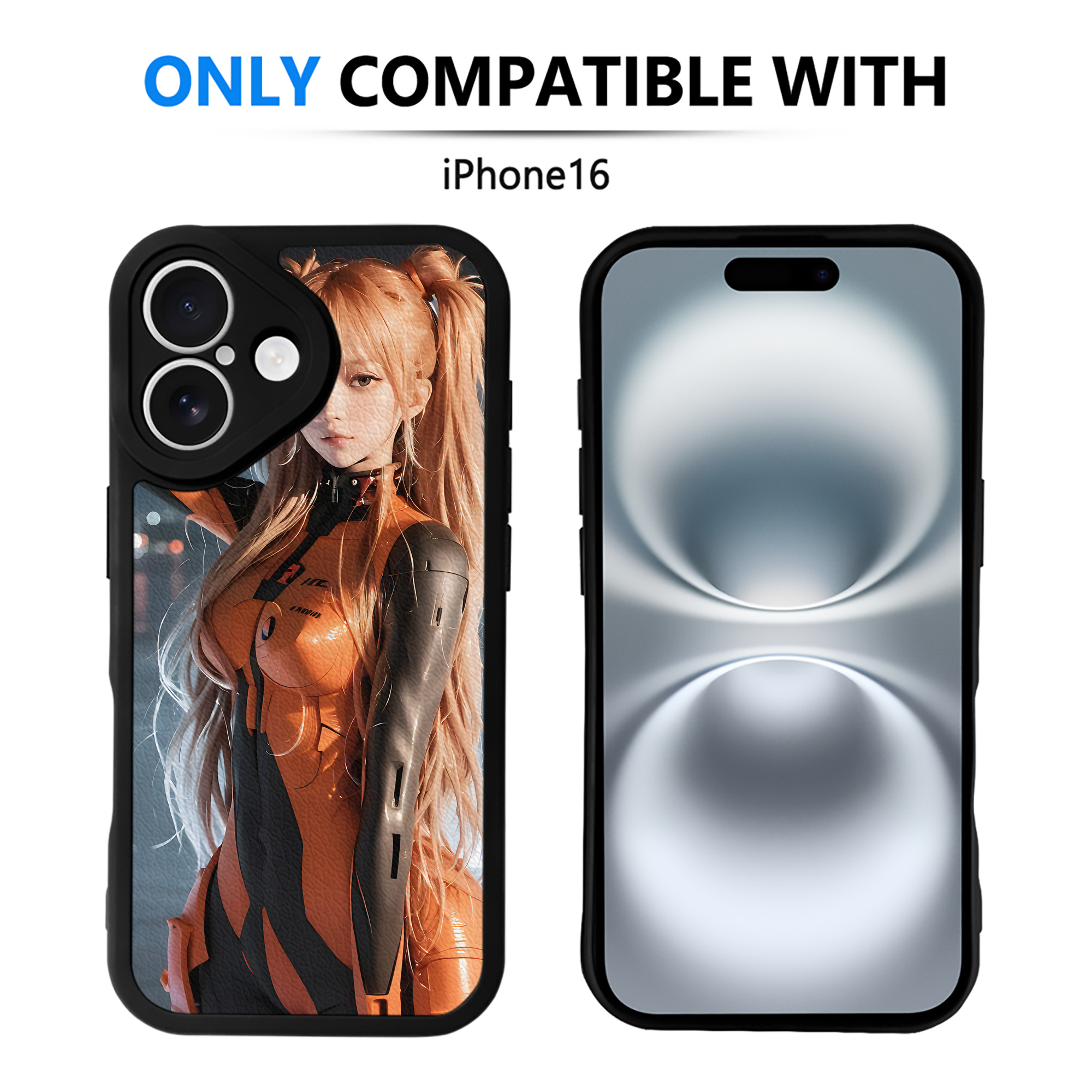 （画像用） EVA 新世紀エヴァンゲリオン 【iPhone 16シリーズ対応】シリコンスマホケース（レザー調） 材質：シリコン